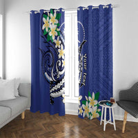 FSM Chuuk State Polynesian Shark Tattoo Personalised Window Curtain LT9 With Grommets Blue - Polynesian Pride