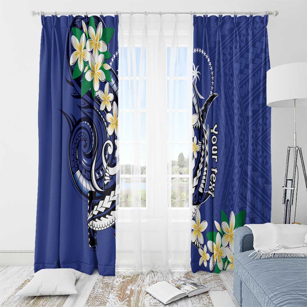 FSM Chuuk State Polynesian Shark Tattoo Personalised Window Curtain LT9 - Polynesian Pride