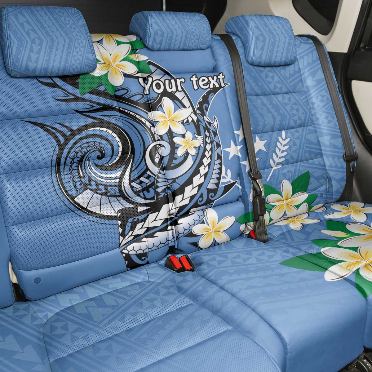FSM Kosrae Polynesian Shark Tattoo Personalised Back Car Seat Cover LT9 - Polynesian Pride