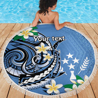 FSM Kosrae Polynesian Shark Tattoo Personalised Beach Blanket LT9 - Polynesian Pride