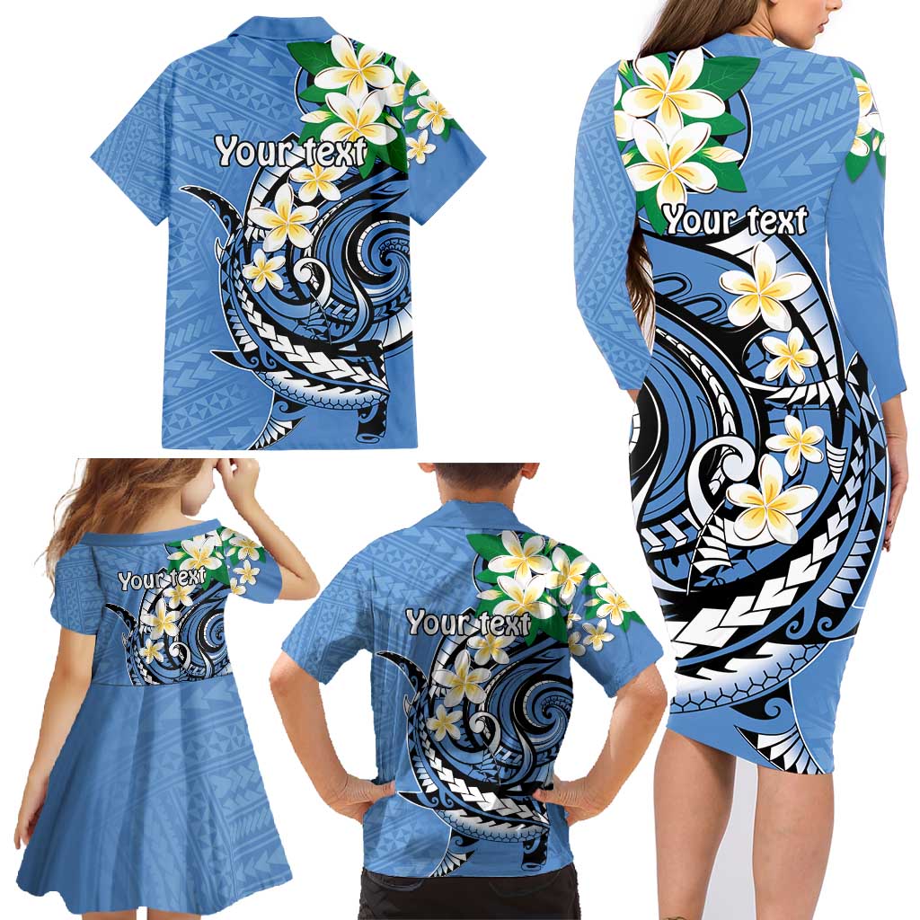 FSM Kosrae Polynesian Shark Tattoo Personalised Family Matching Long Sleeve Bodycon Dress and Hawaiian Shirt LT9 - Polynesian Pride