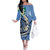 FSM Kosrae Polynesian Shark Tattoo Personalised Family Matching Off The Shoulder Long Sleeve Dress and Hawaiian Shirt