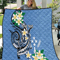 FSM Kosrae Polynesian Shark Tattoo Personalised Quilt LT9 Blue - Polynesian Pride