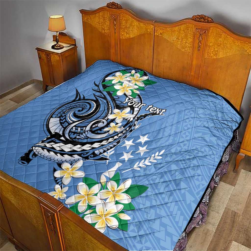 FSM Kosrae Polynesian Shark Tattoo Personalised Quilt LT9 - Polynesian Pride