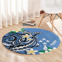 FSM Kosrae Polynesian Shark Tattoo Personalised Round Carpet LT9 - Polynesian Pride