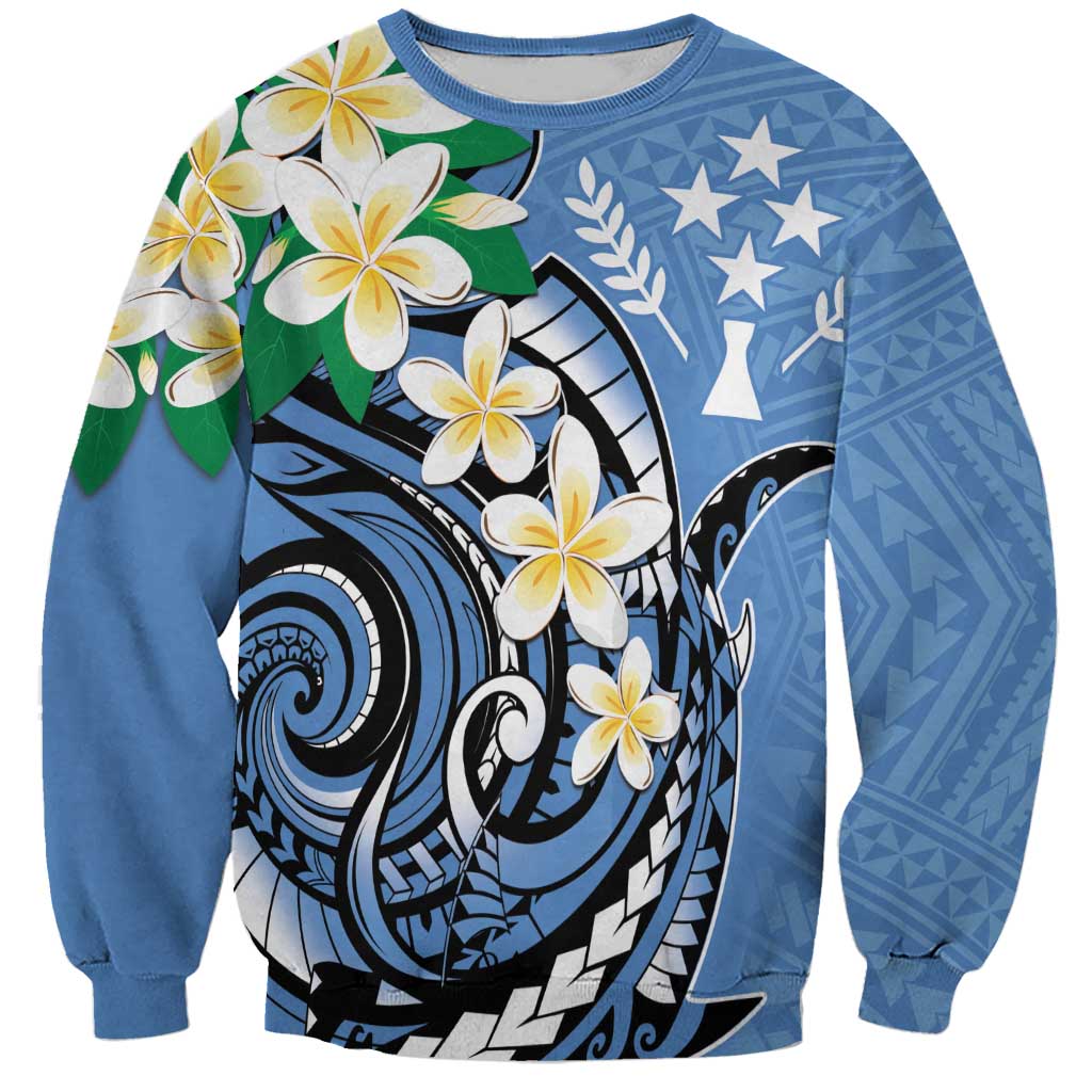 FSM Kosrae Polynesian Shark Tattoo Personalised Sweatshirt LT9 Unisex Blue - Polynesian Pride