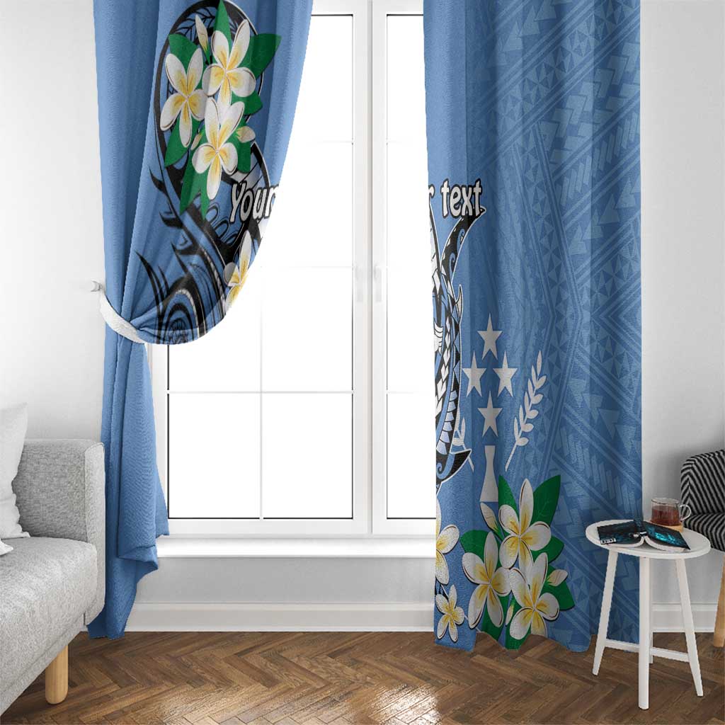 FSM Kosrae Polynesian Shark Tattoo Personalised Window Curtain LT9 - Polynesian Pride