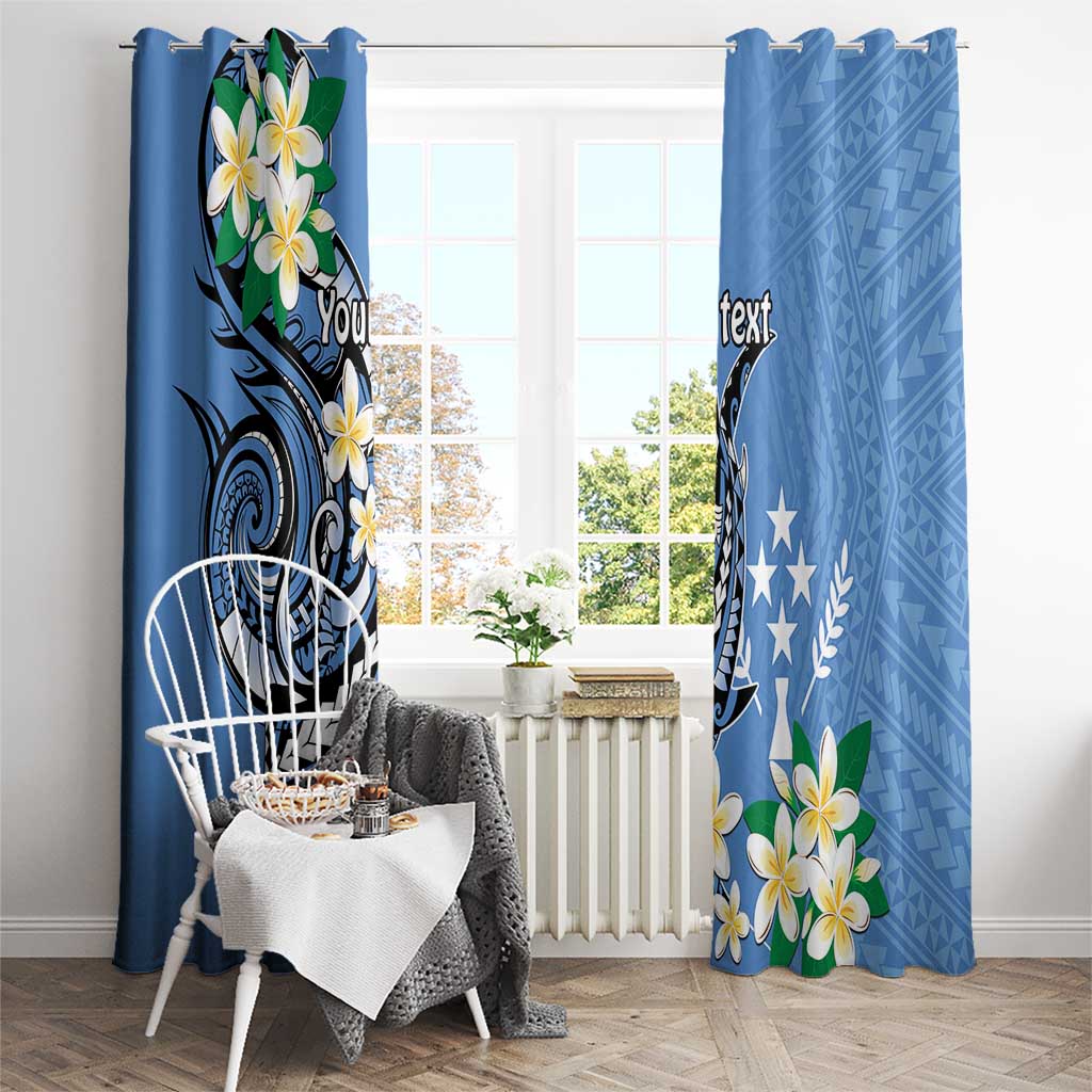 FSM Kosrae Polynesian Shark Tattoo Personalised Window Curtain LT9 - Polynesian Pride