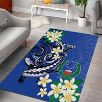 FSM Pohnpei Polynesian Shark Tattoo Personalised Area Rug LT9 - Polynesian Pride