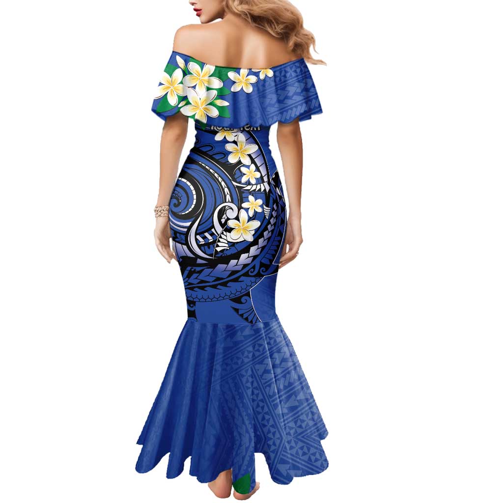 FSM Pohnpei Polynesian Shark Tattoo Personalised Family Matching Mermaid Dress and Hawaiian Shirt