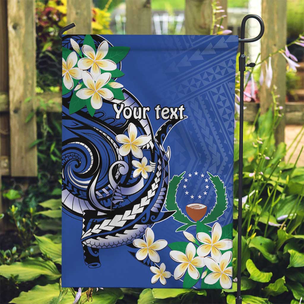 FSM Pohnpei Polynesian Shark Tattoo Personalised Garden Flag LT9 Garden Flag Blue - Polynesian Pride
