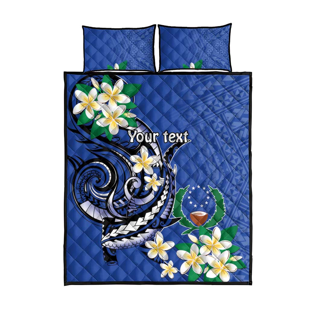 FSM Pohnpei Polynesian Shark Tattoo Personalised Quilt Bed Set LT9 - Polynesian Pride