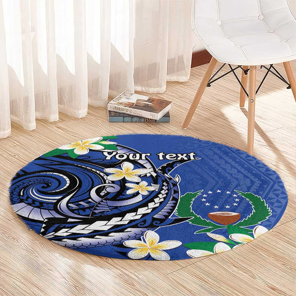 FSM Pohnpei Polynesian Shark Tattoo Personalised Round Carpet LT9 - Polynesian Pride