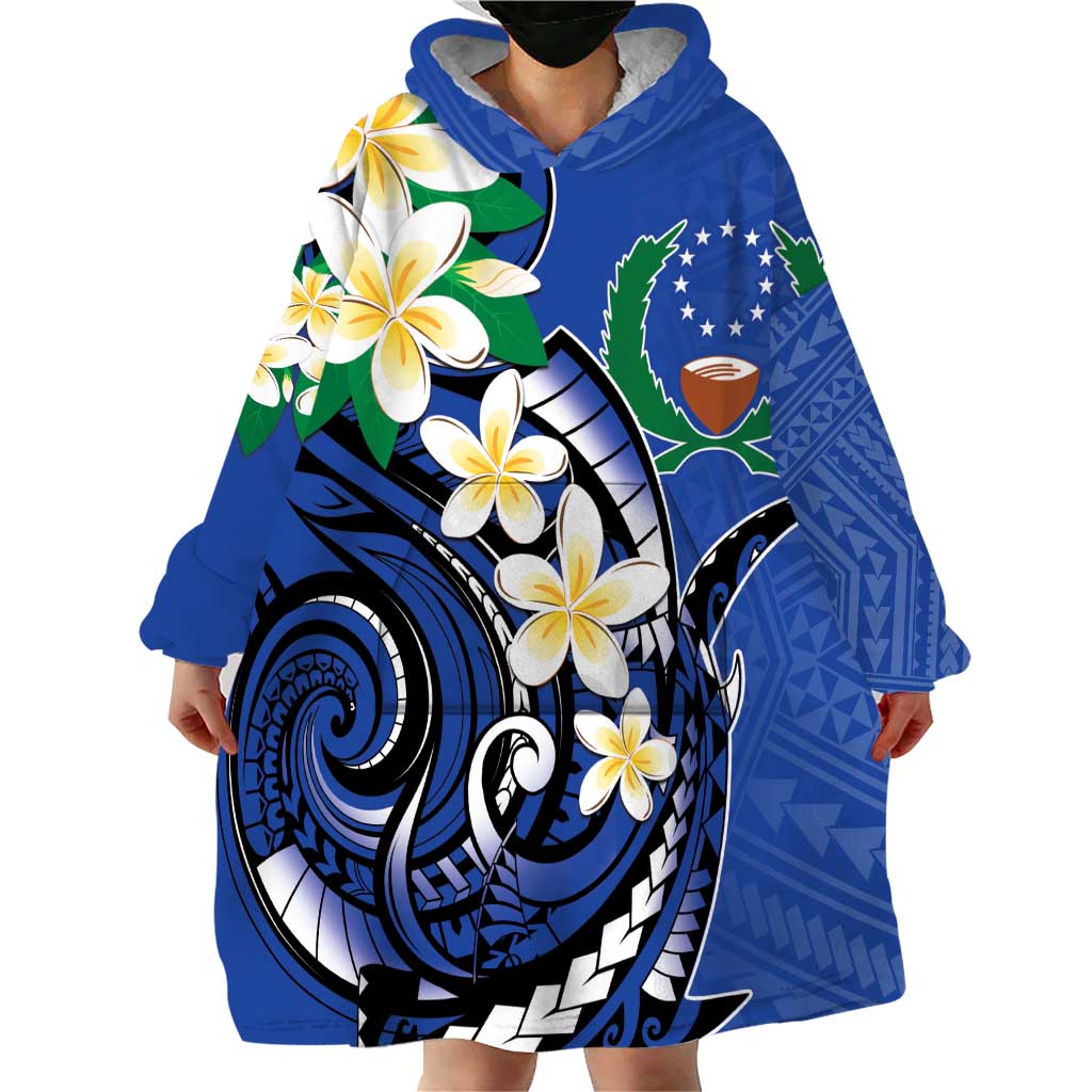 FSM Pohnpei Polynesian Shark Tattoo Personalised Wearable Blanket Hoodie LT9 - Polynesian Pride