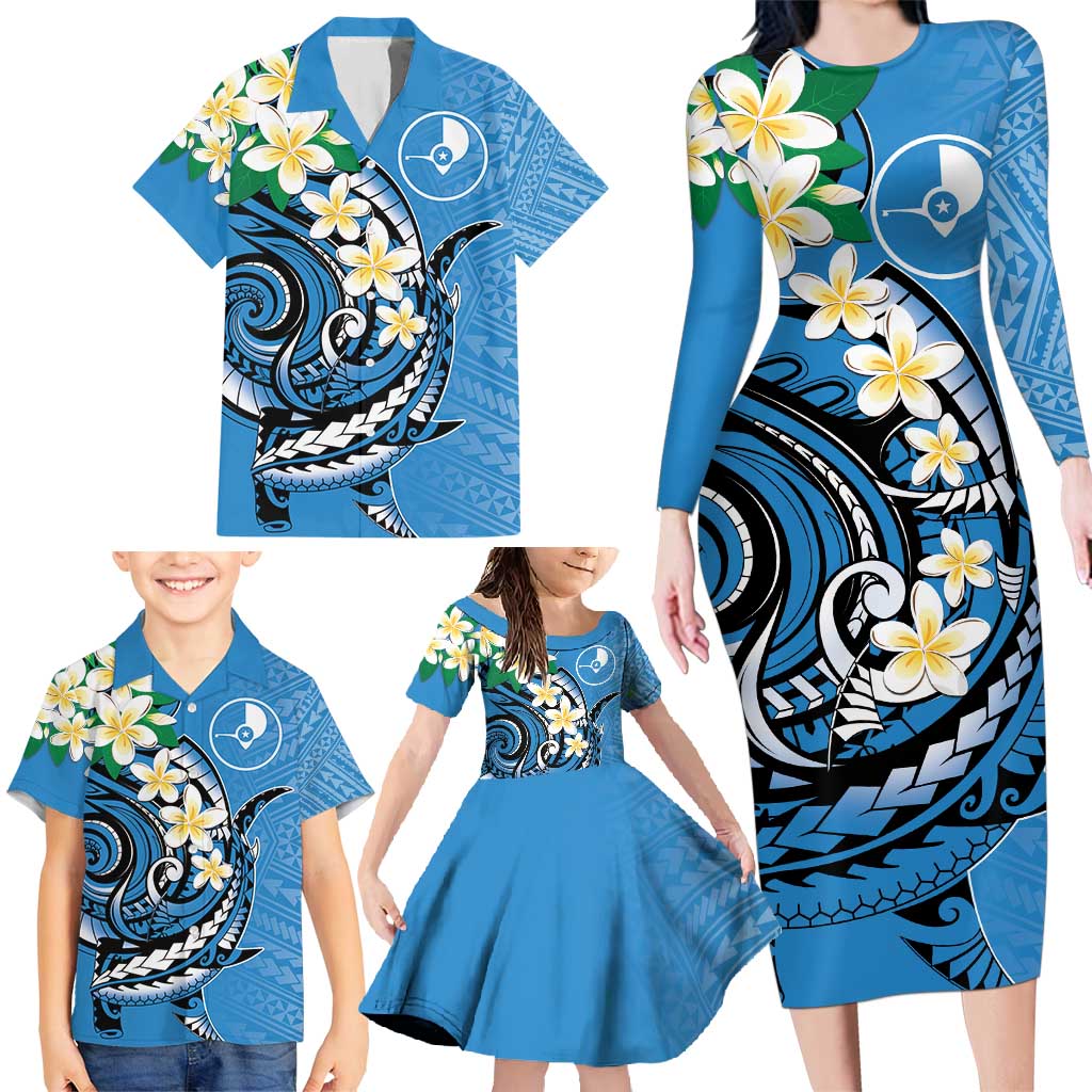 FSM Yap State Polynesian Shark Tattoo Personalised Family Matching Long Sleeve Bodycon Dress and Hawaiian Shirt LT9 - Polynesian Pride