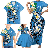 FSM Yap State Polynesian Shark Tattoo Personalised Family Matching Short Sleeve Bodycon Dress and Hawaiian Shirt LT9 - Polynesian Pride