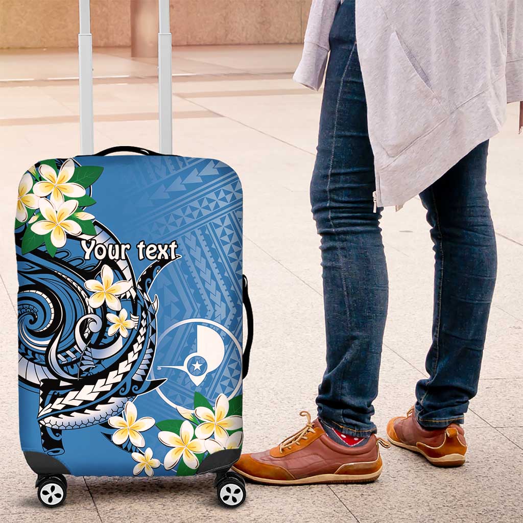 FSM Yap State Polynesian Shark Tattoo Personalised Luggage Cover LT9 Blue - Polynesian Pride