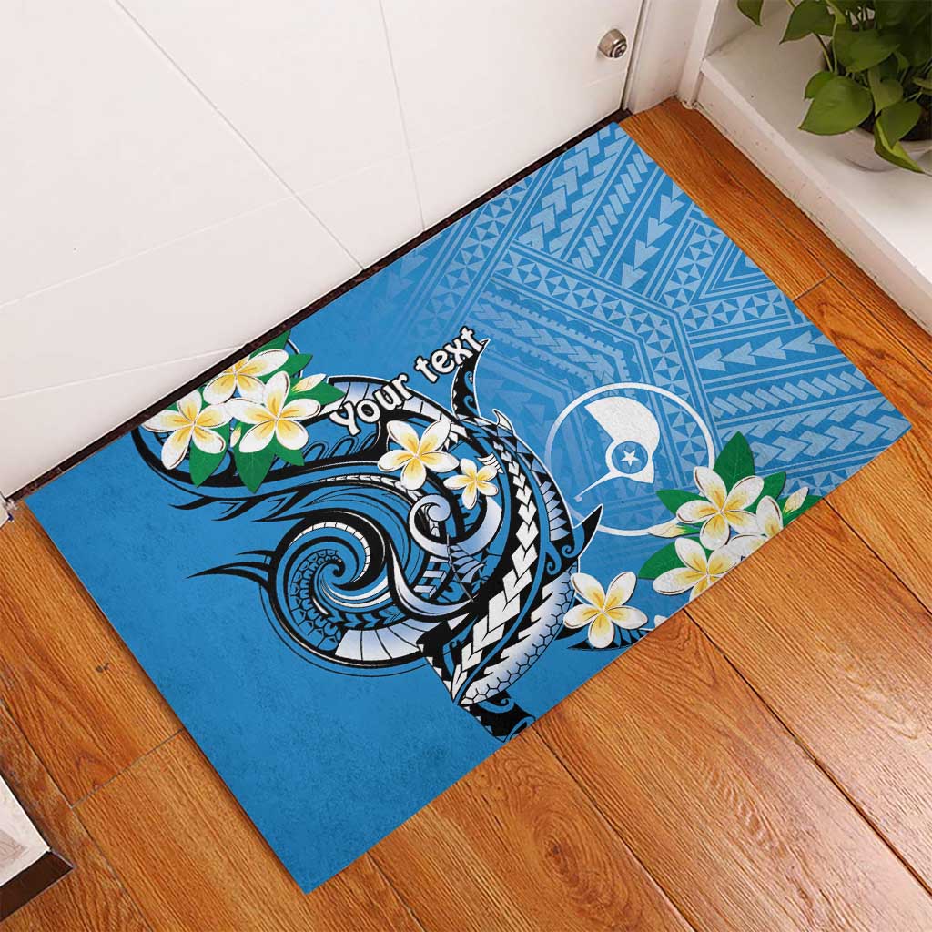 FSM Yap State Polynesian Shark Tattoo Personalised Rubber Doormat LT9 - Polynesian Pride