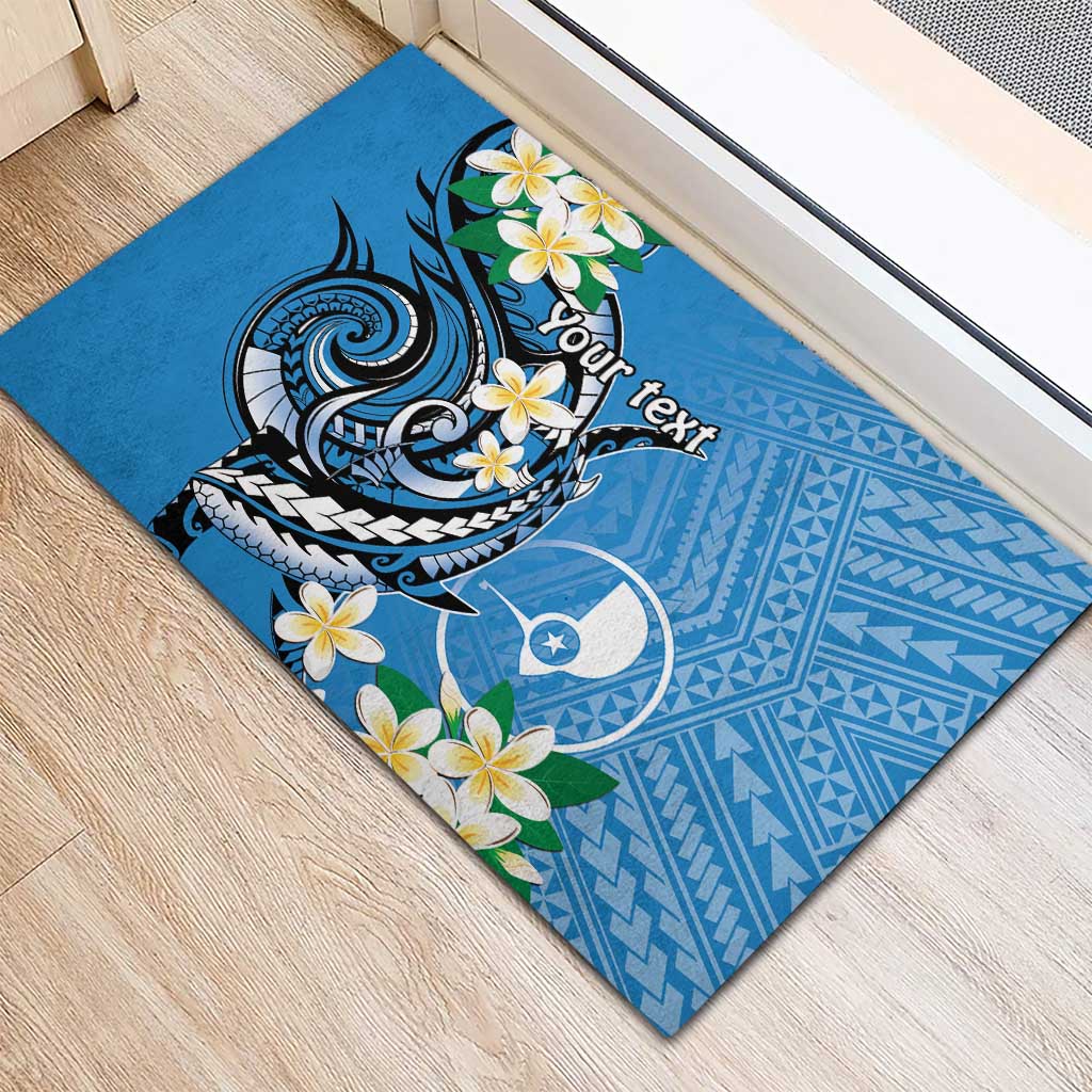 FSM Yap State Polynesian Shark Tattoo Personalised Rubber Doormat LT9 - Polynesian Pride