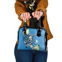 FSM Yap State Polynesian Shark Tattoo Personalised Shoulder Handbag LT9 One Size Blue - Polynesian Pride