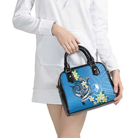 FSM Yap State Polynesian Shark Tattoo Personalised Shoulder Handbag LT9 - Polynesian Pride