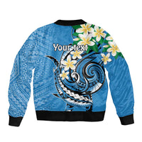 FSM Yap State Polynesian Shark Tattoo Personalised Sleeve Zip Bomber Jacket LT9 - Polynesian Pride