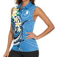 FSM Yap State Polynesian Shark Tattoo Personalised Women Sleeveless Polo Shirt