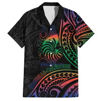 New Caledonia Polynesian Tatoo Personalised Family Matching Tank Maxi Dress and Hawaiian Shirt LT9 Dad's Shirt - Short Sleeve Black - Polynesian Pride