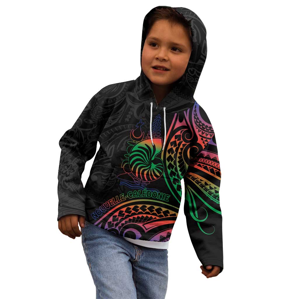 New Caledonia Polynesian Tatoo Personalised Kid Hoodie LT9 - Polynesian Pride