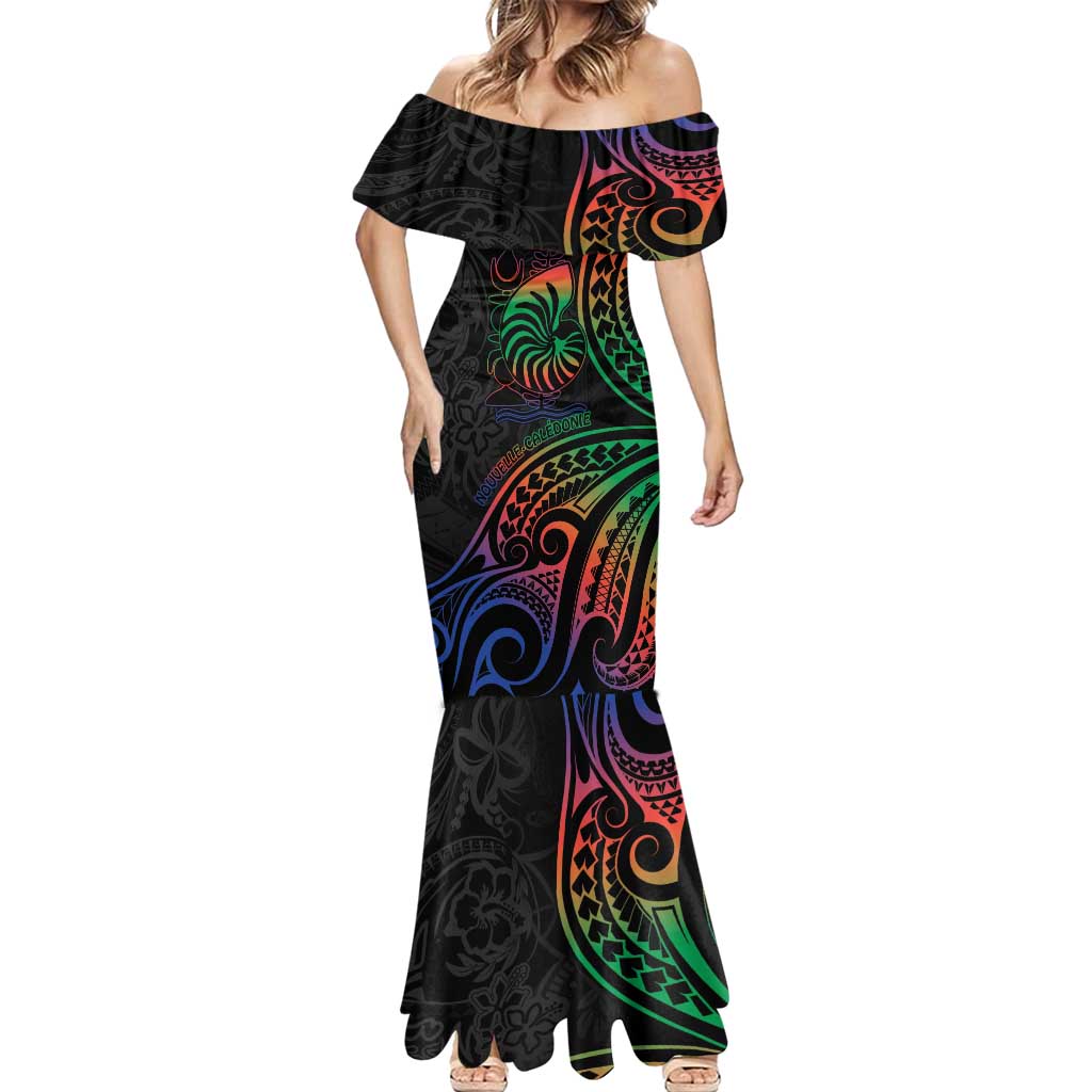 New Caledonia Polynesian Tatoo Personalised Mermaid Dress LT9 - Polynesian Pride