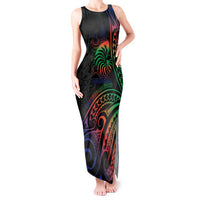 New Caledonia Polynesian Tatoo Personalised Tank Maxi Dress LT9 Women Black - Polynesian Pride