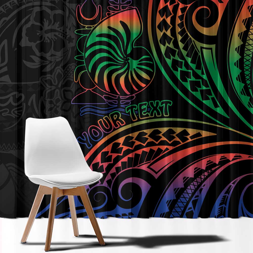 New Caledonia Polynesian Tatoo Personalised Window Curtain LT9 - Polynesian Pride
