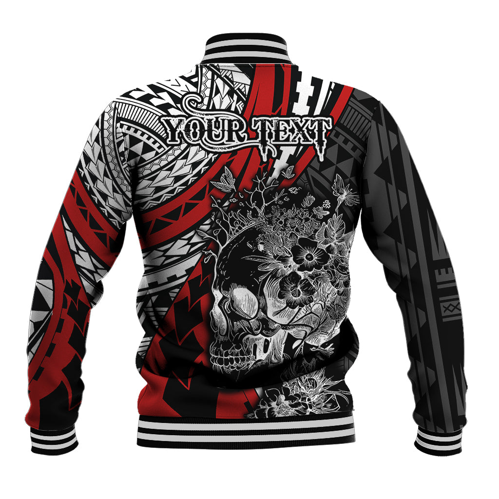 personalised-polynesia-skull-baseball-jacket-tattoo-in-the-style-of-maori-with-marine-life-red