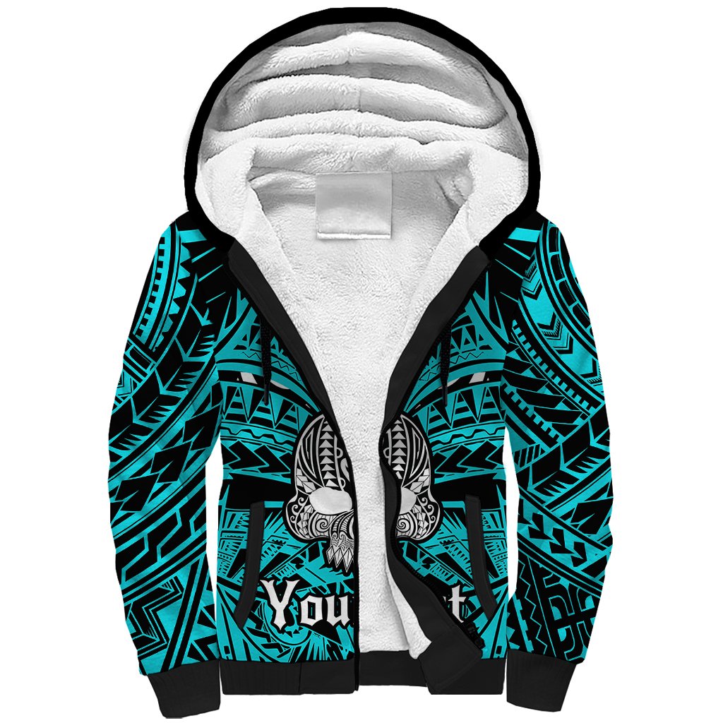 personalised-polynesia-skull-sherpa-hoodie-with-boars-tusk-aqua-arty-vibe