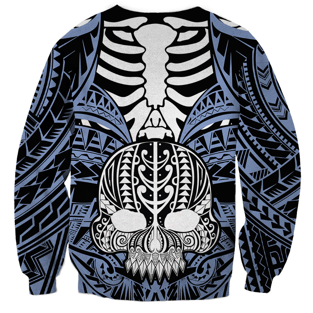 personalised-polynesia-skull-sweatshirt-with-boars-tusk-blue-arty-vibe