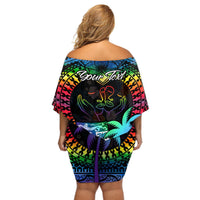 personalised-fiji-lgbt-off-shoulder-short-dress-love-is-love-tapa-pattern-rainbow-water-color
