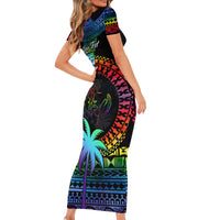 personalised-fiji-lgbt-short-sleeve-bodycon-dress-love-is-love-tapa-pattern-rainbow-water-color