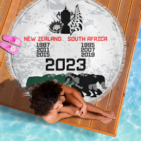 New Zealand South Africa Rugby Beach Blanket History Commemorative World Cup Winners Unique LT9 - Wonder Print Shop