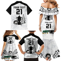 Custom New Zealand South Africa Rugby Family Matching Mermaid Dress and Hawaiian Shirt History Commemorative World Cup Winners Unique LT9 - Polynesian Pride