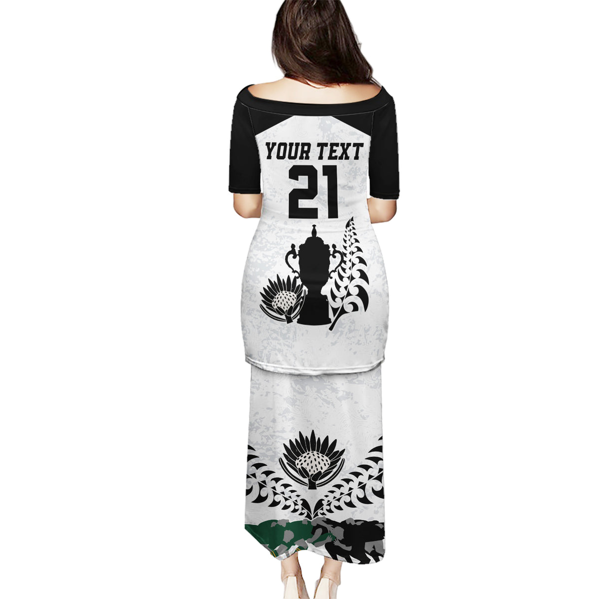 Custom New Zealand South Africa Rugby Puletasi History Commemorative World Cup Winners Unique LT9 - Polynesian Pride