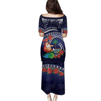 Felis Pusgua Guam Santa Family Matching Puletasi and Hawaiian Shirt Merry Christmas with Polynesian Tribal LT9 - Polynesian Pride