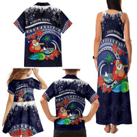 Felis Pusgua Guam Santa Family Matching Tank Maxi Dress and Hawaiian Shirt Merry Christmas with Polynesian Tribal LT9 - Polynesian Pride