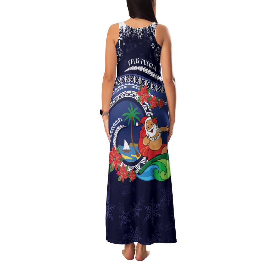 Felis Pusgua Guam Santa Family Matching Tank Maxi Dress and Hawaiian Shirt Merry Christmas with Polynesian Tribal LT9 - Polynesian Pride