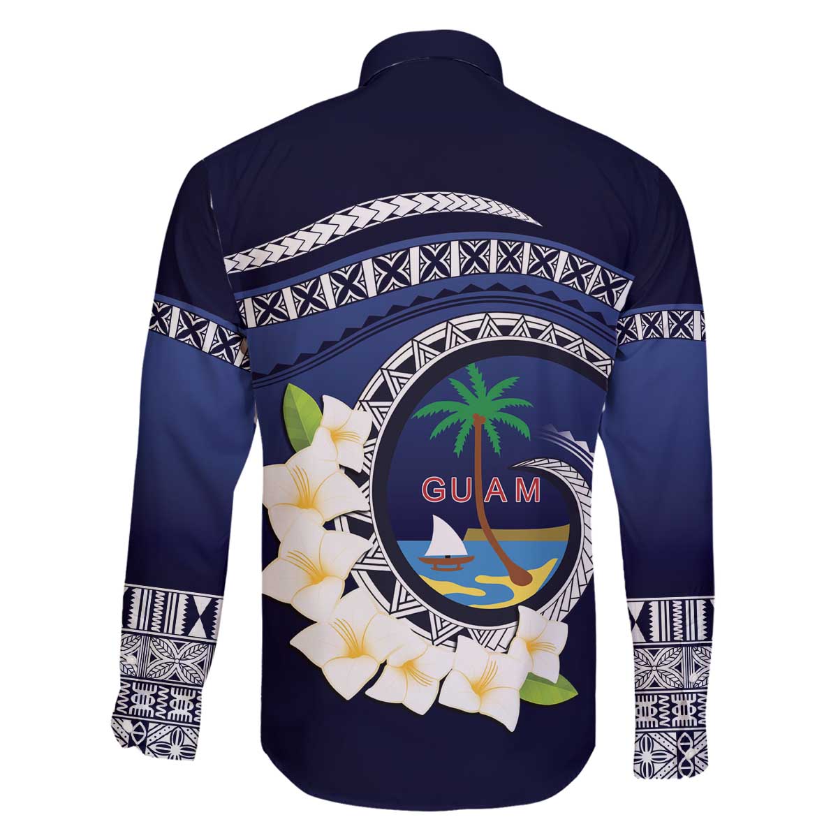 Hafai Adai Guam Guasalis Family Matching Off The Shoulder Long Sleeve Dress and Hawaiian Shirt Polynesian Tribal Pattern LT9 - Polynesian Pride