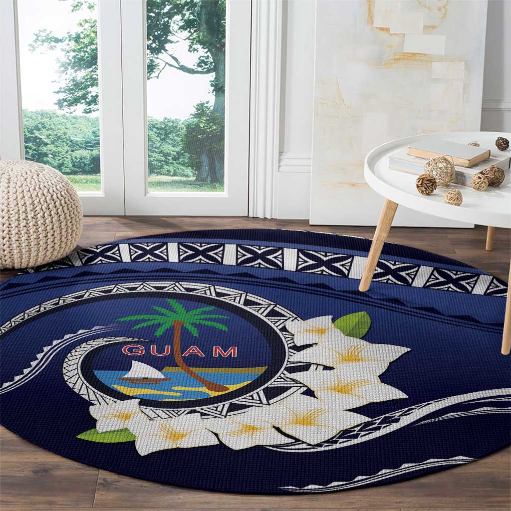 Hafai Adai Guam Guasalis Round Carpet Polynesian Tribal Pattern