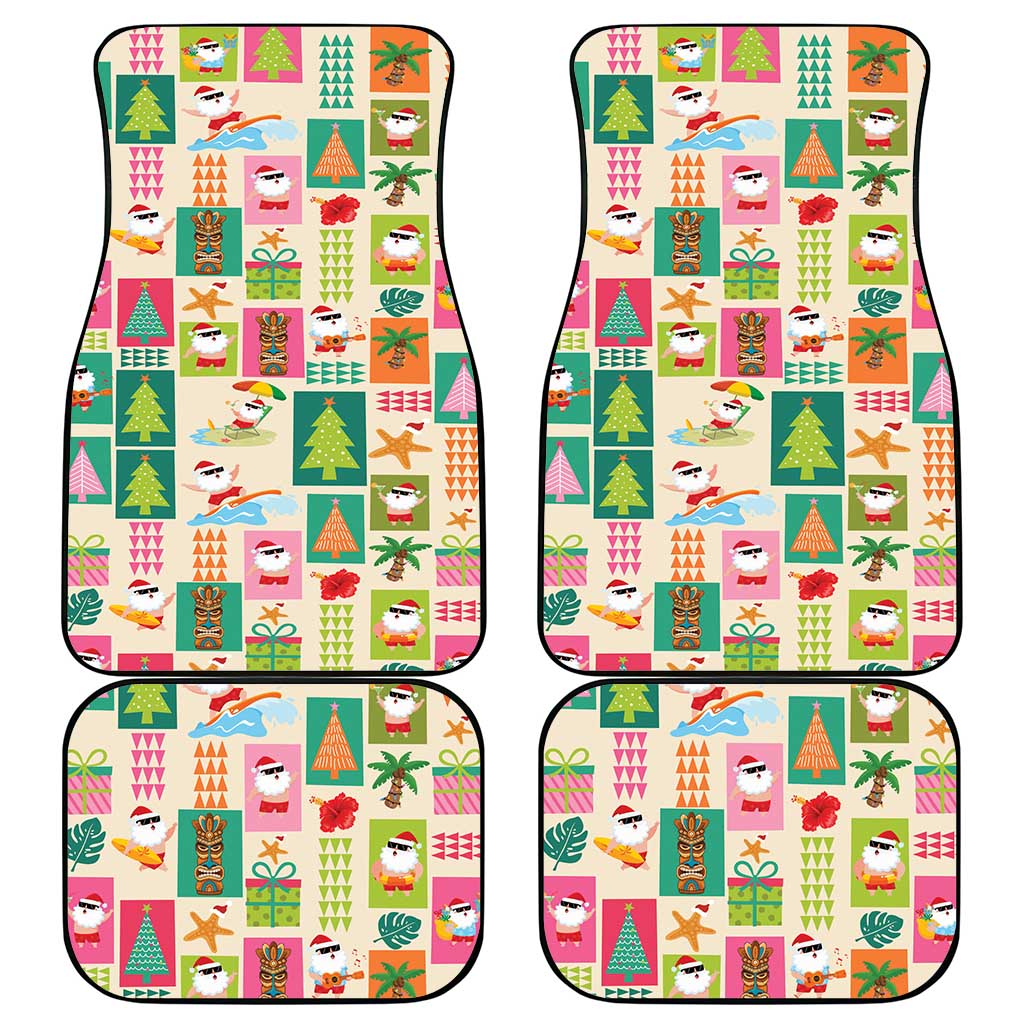 Mele Kalikimaka Hawaii Christmas Car Mats Funny Santan Hippie Style LT9 - Polynesian Pride