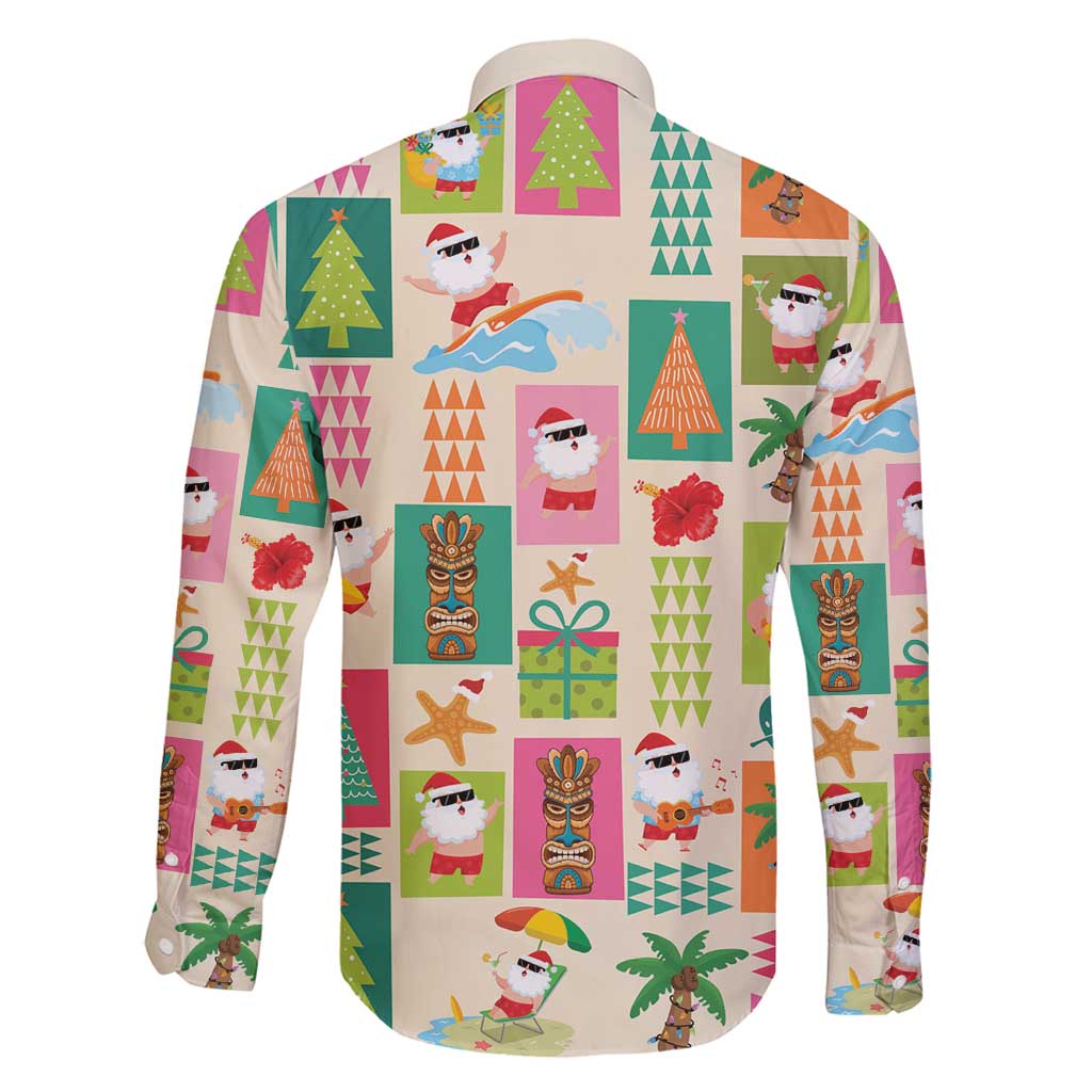 Mele Kalikimaka Hawaii Christmas Family Matching Off Shoulder Short Dress and Hawaiian Shirt Funny Santan Hippie Style LT9 - Polynesian Pride
