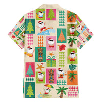 Mele Kalikimaka Hawaii Christmas Family Matching Short Sleeve Bodycon Dress and Hawaiian Shirt Funny Santan Hippie Style LT9 - Polynesian Pride