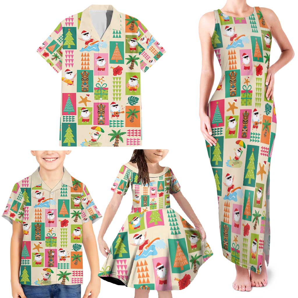 Mele Kalikimaka Hawaii Christmas Family Matching Tank Maxi Dress and Hawaiian Shirt Funny Santan Hippie Style LT9 - Polynesian Pride