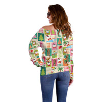Mele Kalikimaka Hawaii Christmas Off Shoulder Sweater Funny Santan Hippie Style LT9 - Polynesian Pride